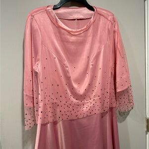 Pink Beaded Two-Piece Evening dress